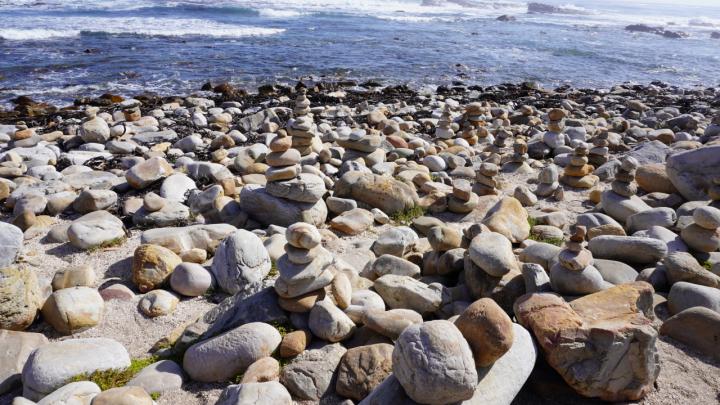 Stack of stones at Cape of Good Hope