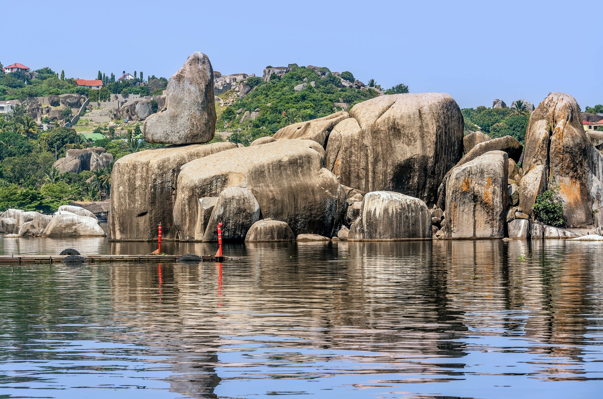 Rocks on the shore of Lake Victoria, Tanzania