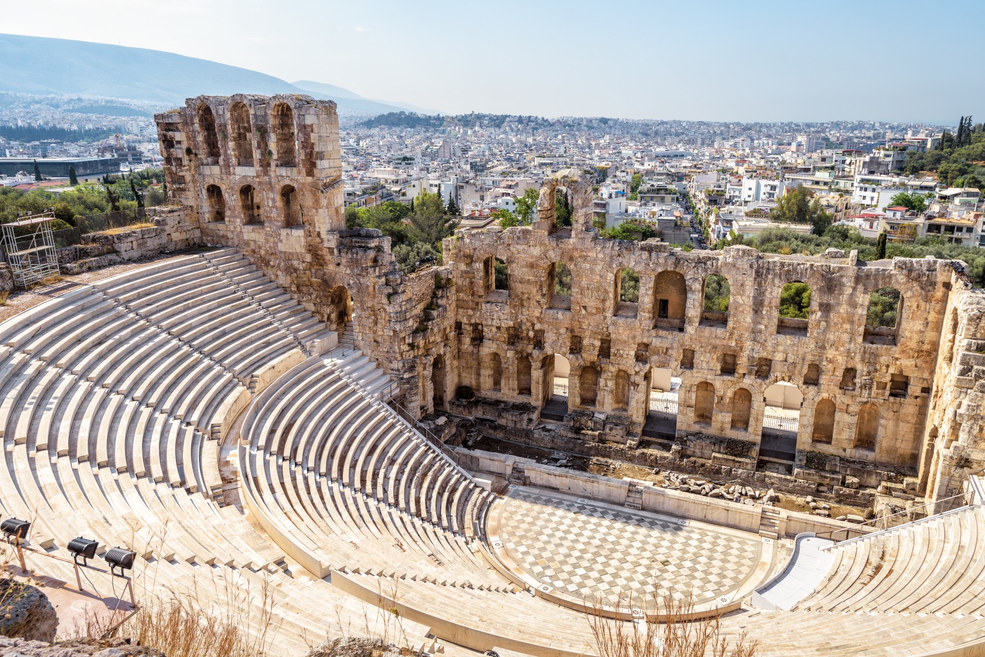 A picture of Odeon of Herodes Atticus, ancient Greek theater, Athens, Greece