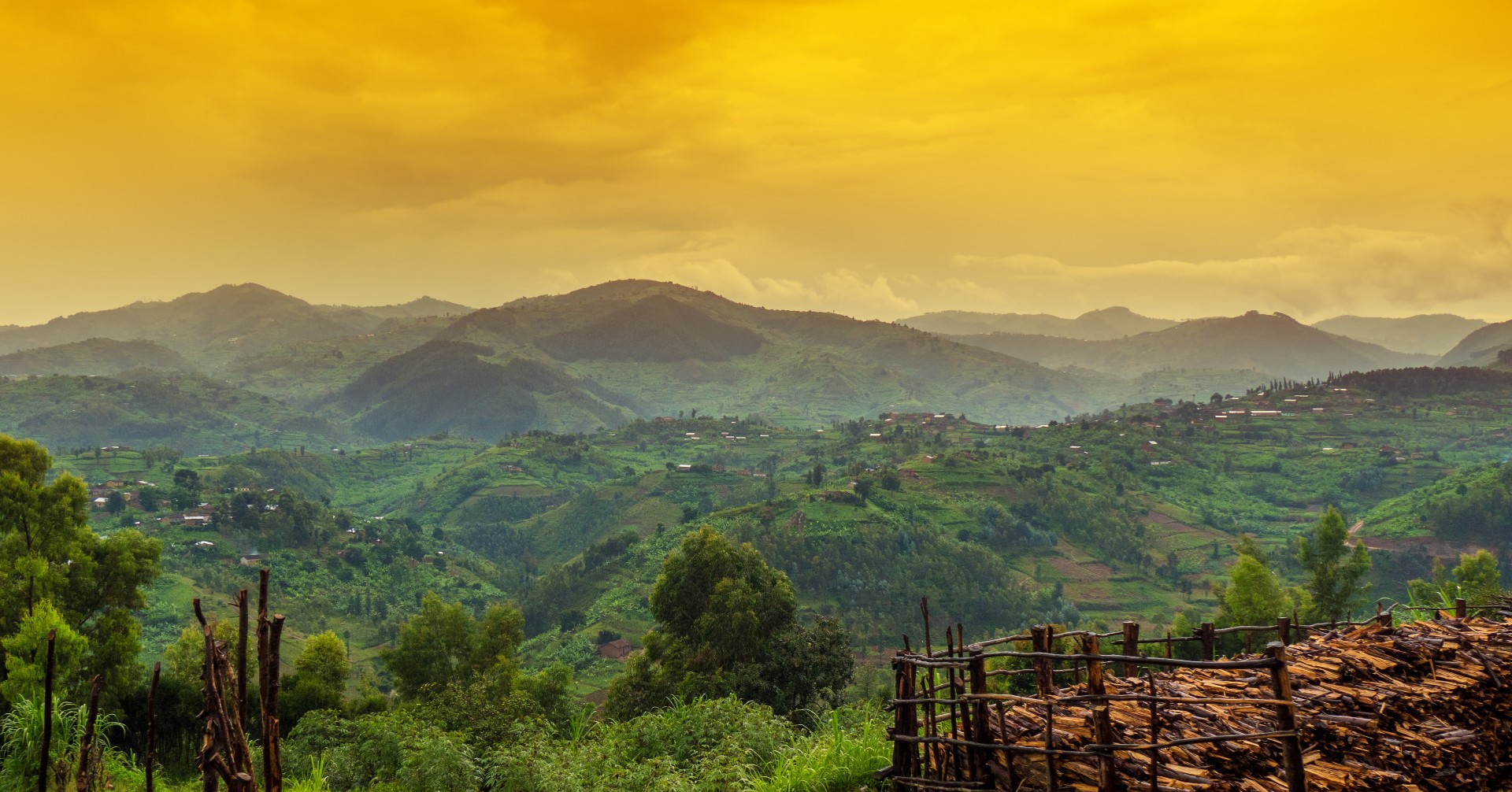 A photo of mountains in Rwanda