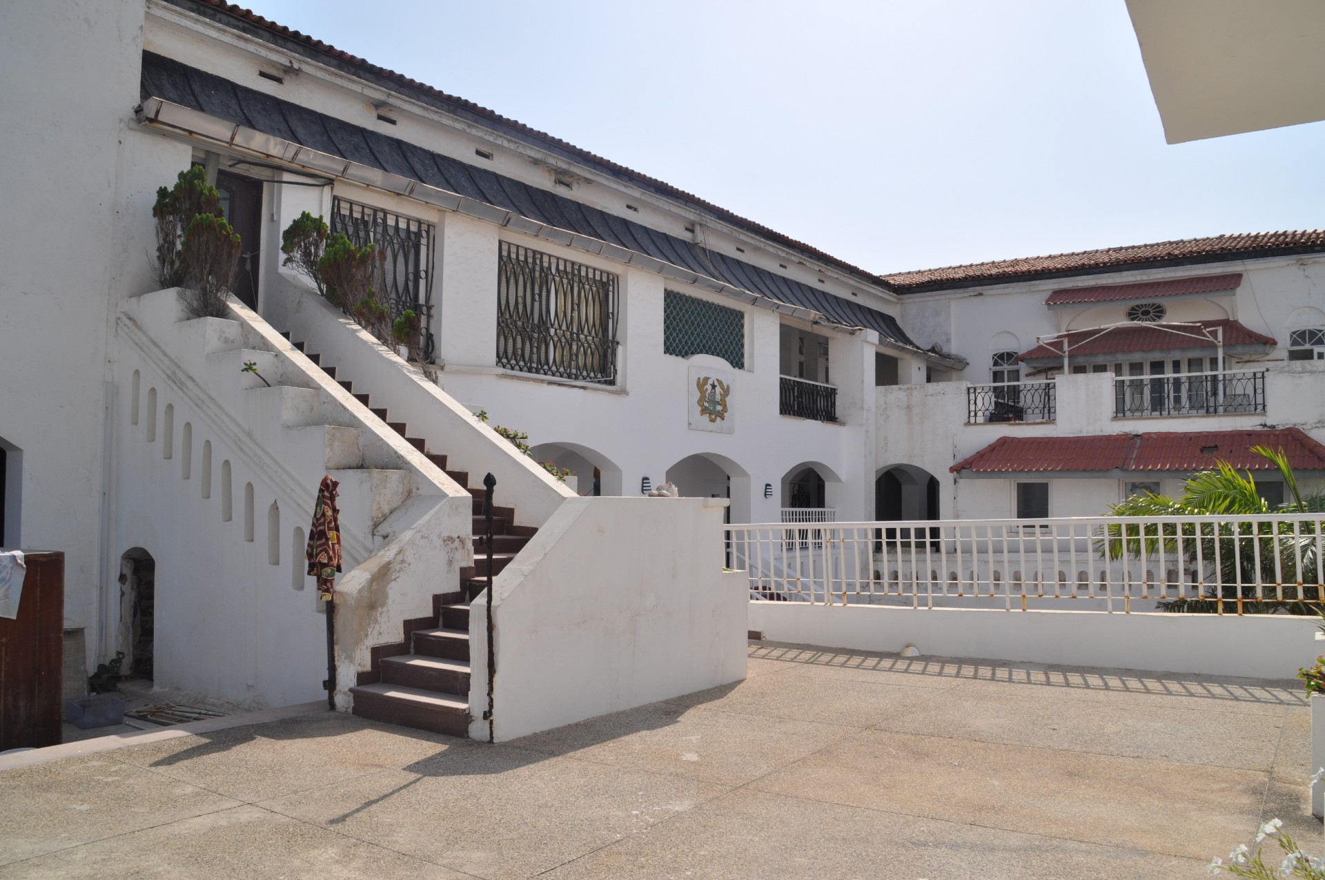 Osu Castle, also known as Christiansborg, the former house of the Ghanian president, in Accra, Ghana.