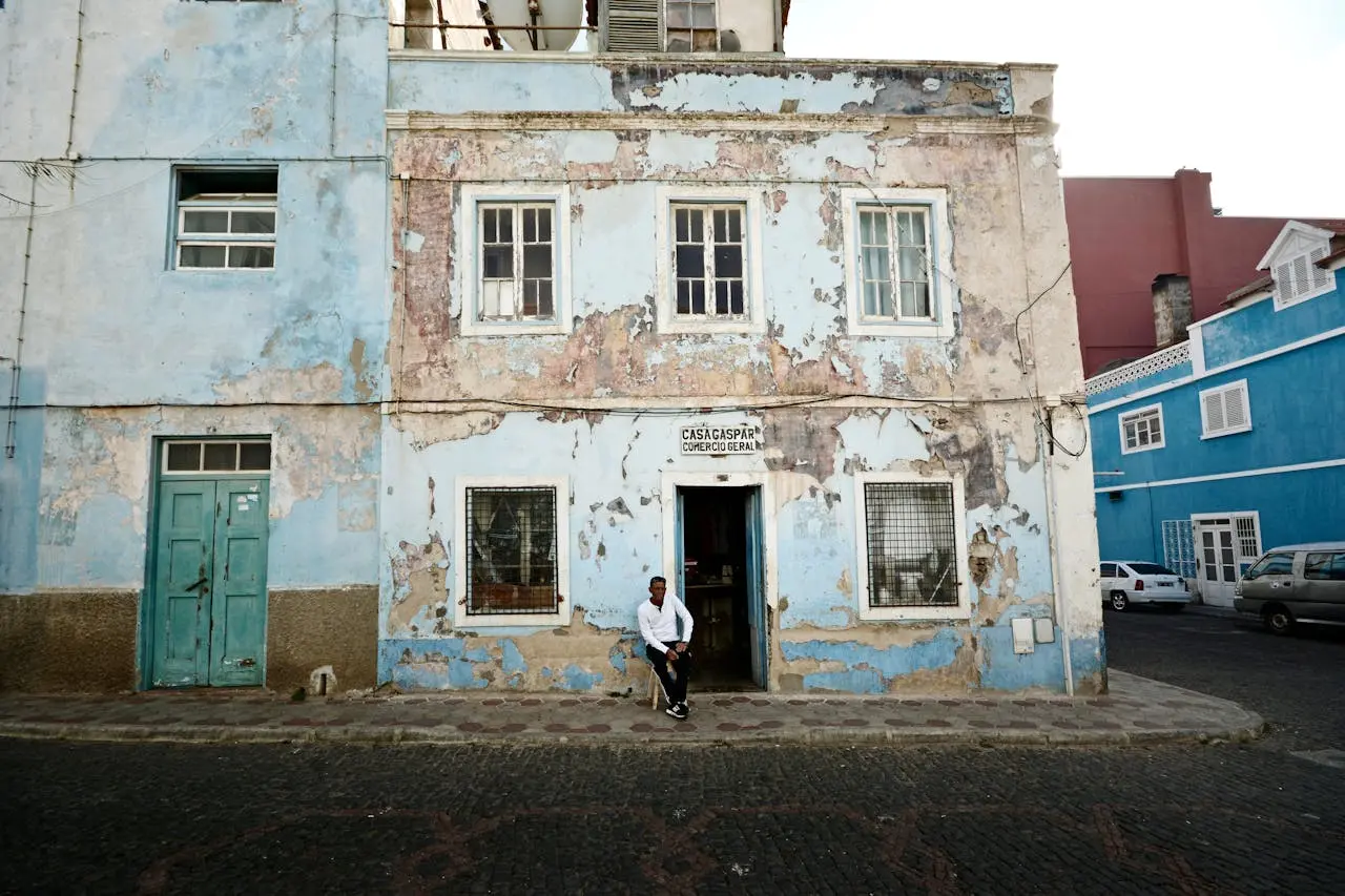 Blue building, Mindelo