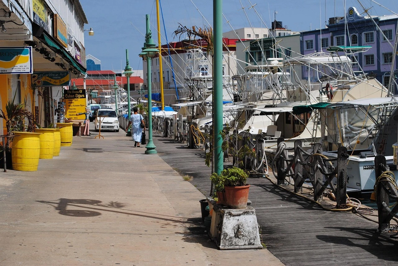 Boardwalk area of Bridgetown, Barbados
