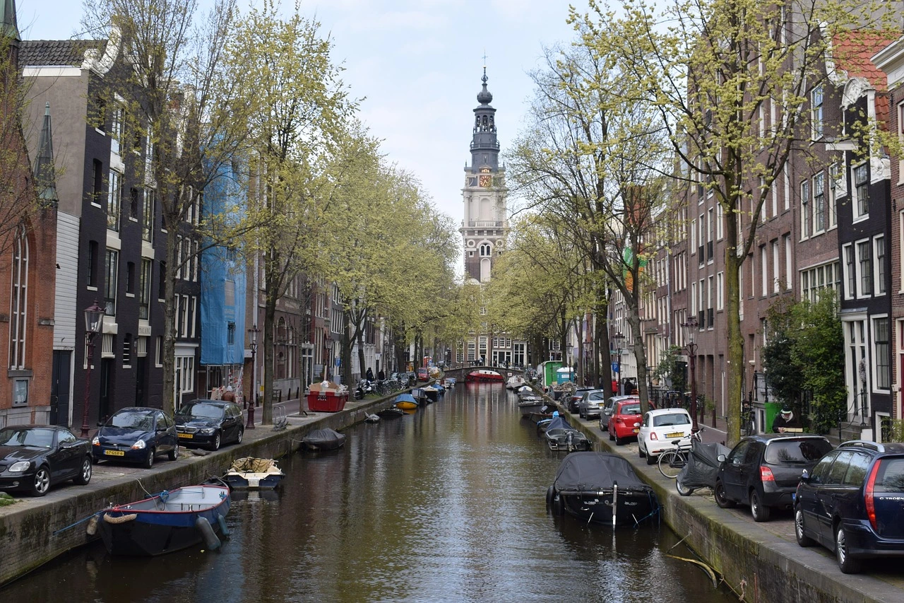Canal in Amsterdam, Netherlands
