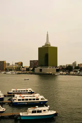 Civic Centre Towers skyscraper on a cloudy day in Lagos, Nigeria