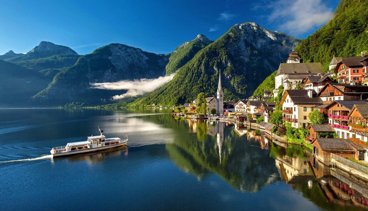 the village of Hallstatt, Austria