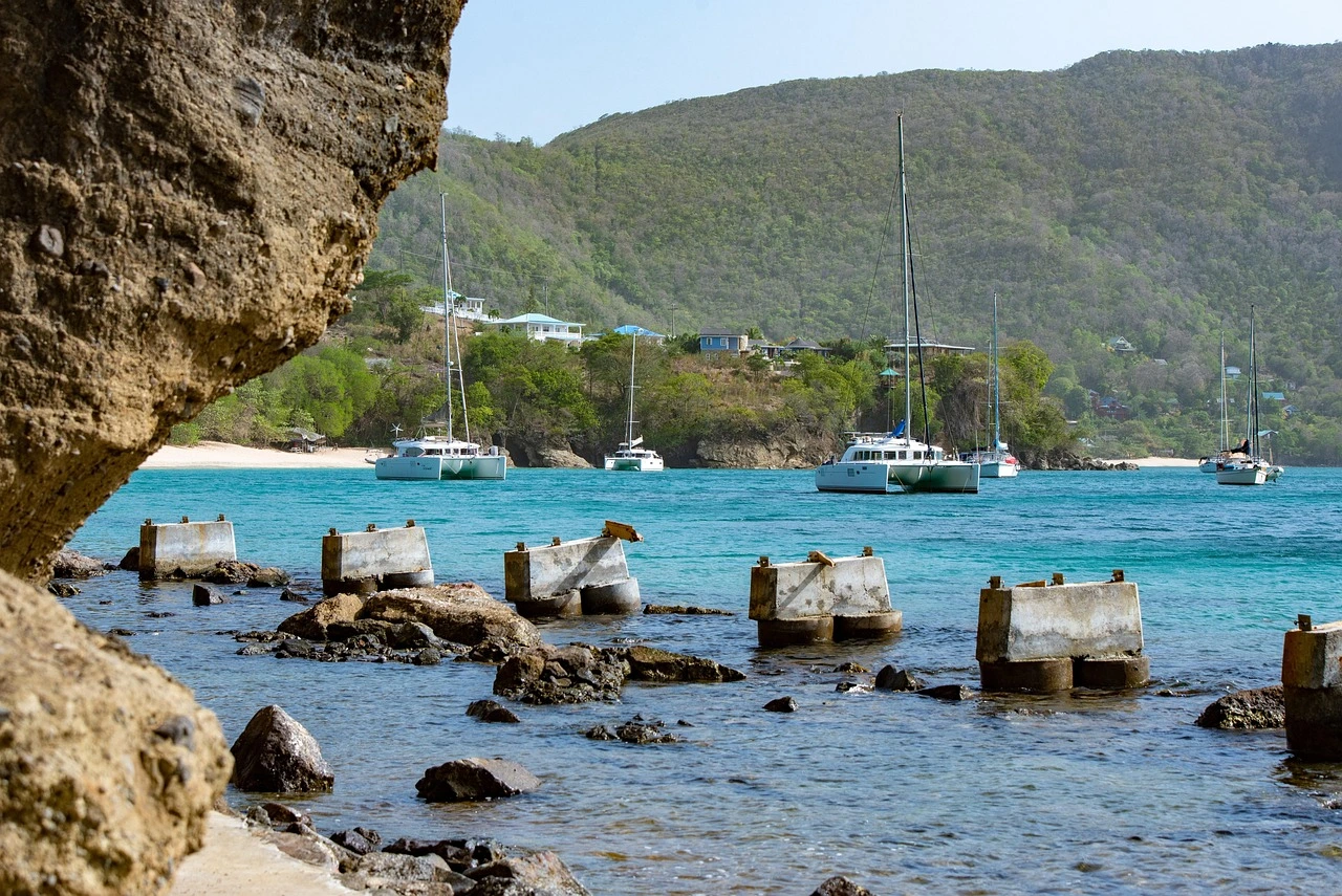 Harbor of Bequia, a Caribbean island