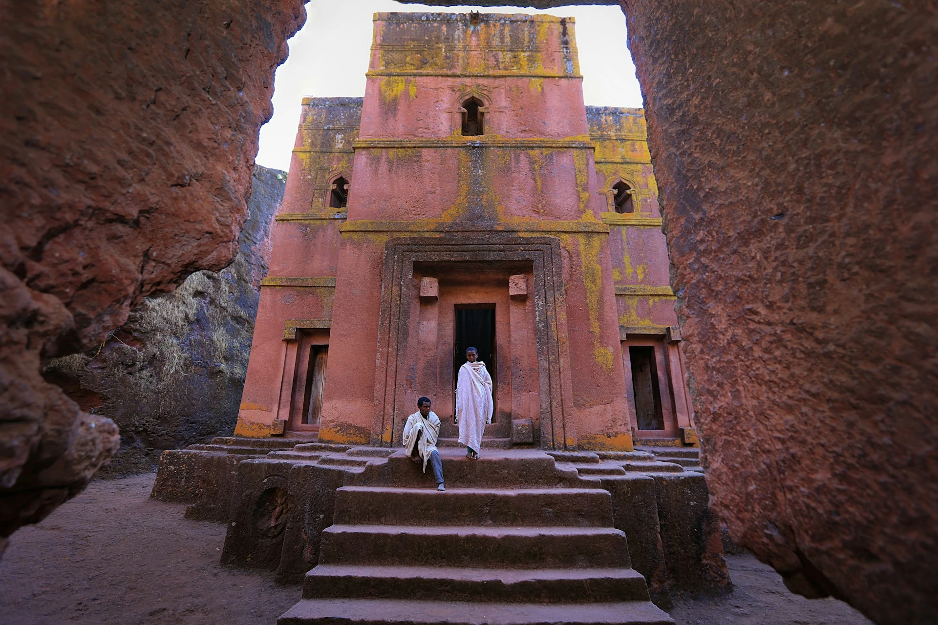 Monolithic rock-hewn church in Lalibela, Ethiopia