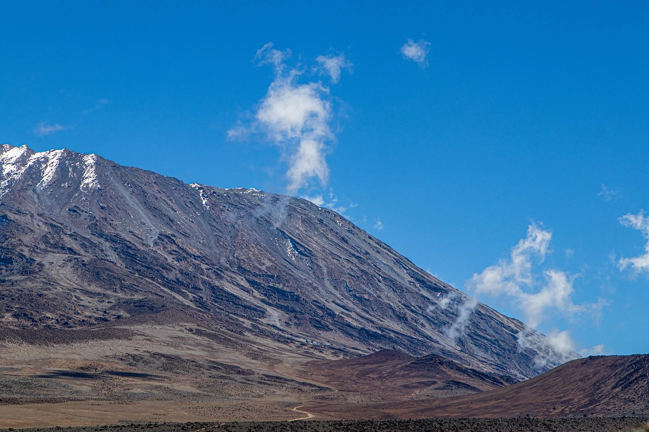 Mount Kilimanjaro, a dormant volcano in Tanzania