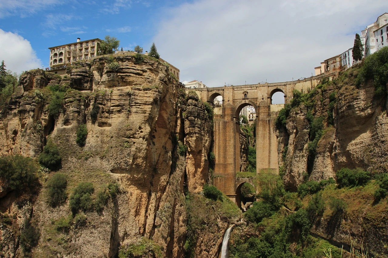 A Puente Nuevo bridge in Ronda, Spain.A