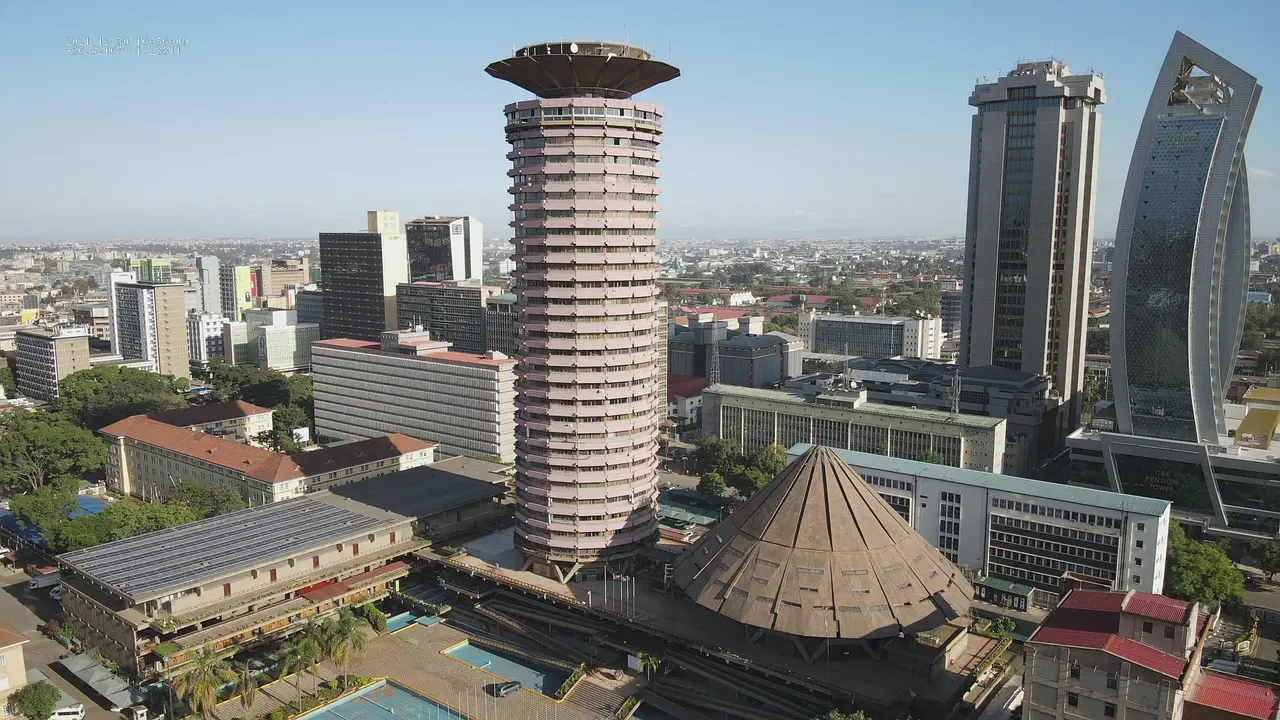 Aerial view of nairobi, kenya