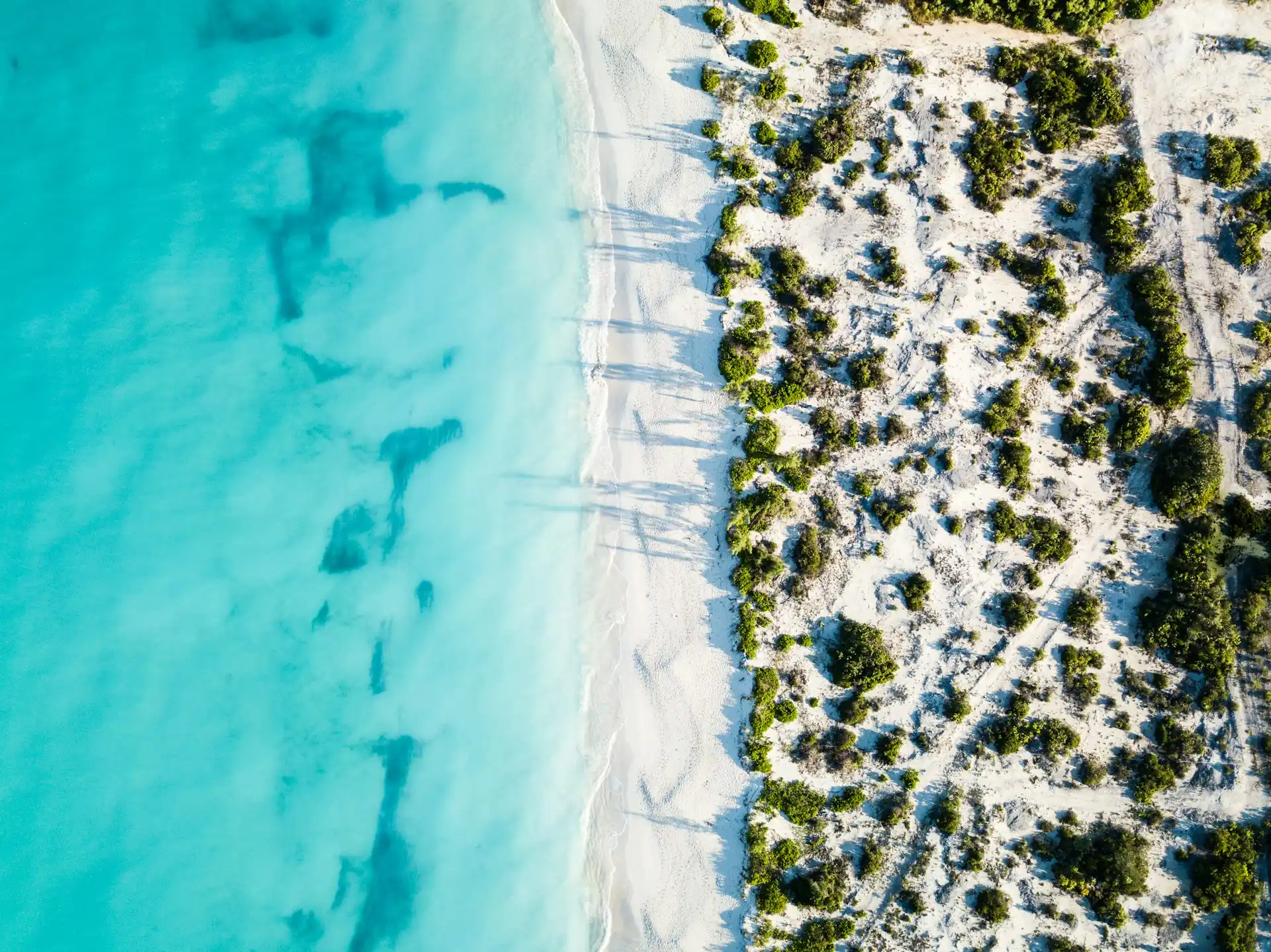 Aerial view of Grace Bay Beach