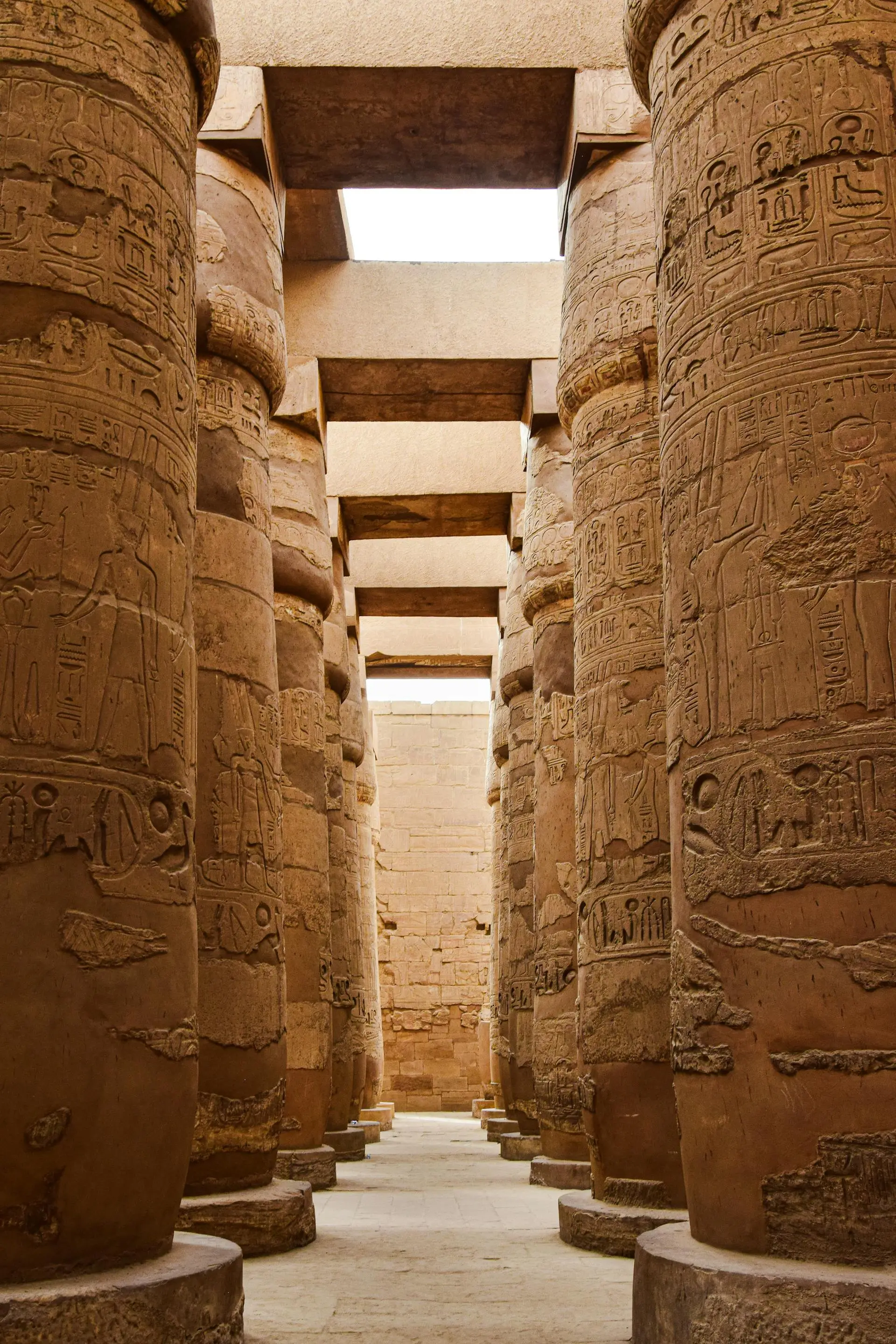 Ancient Egyptian columns for a destination guide