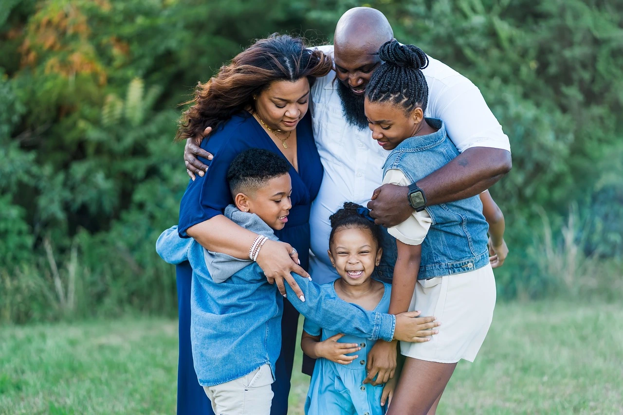 Black Family during a cultural journey