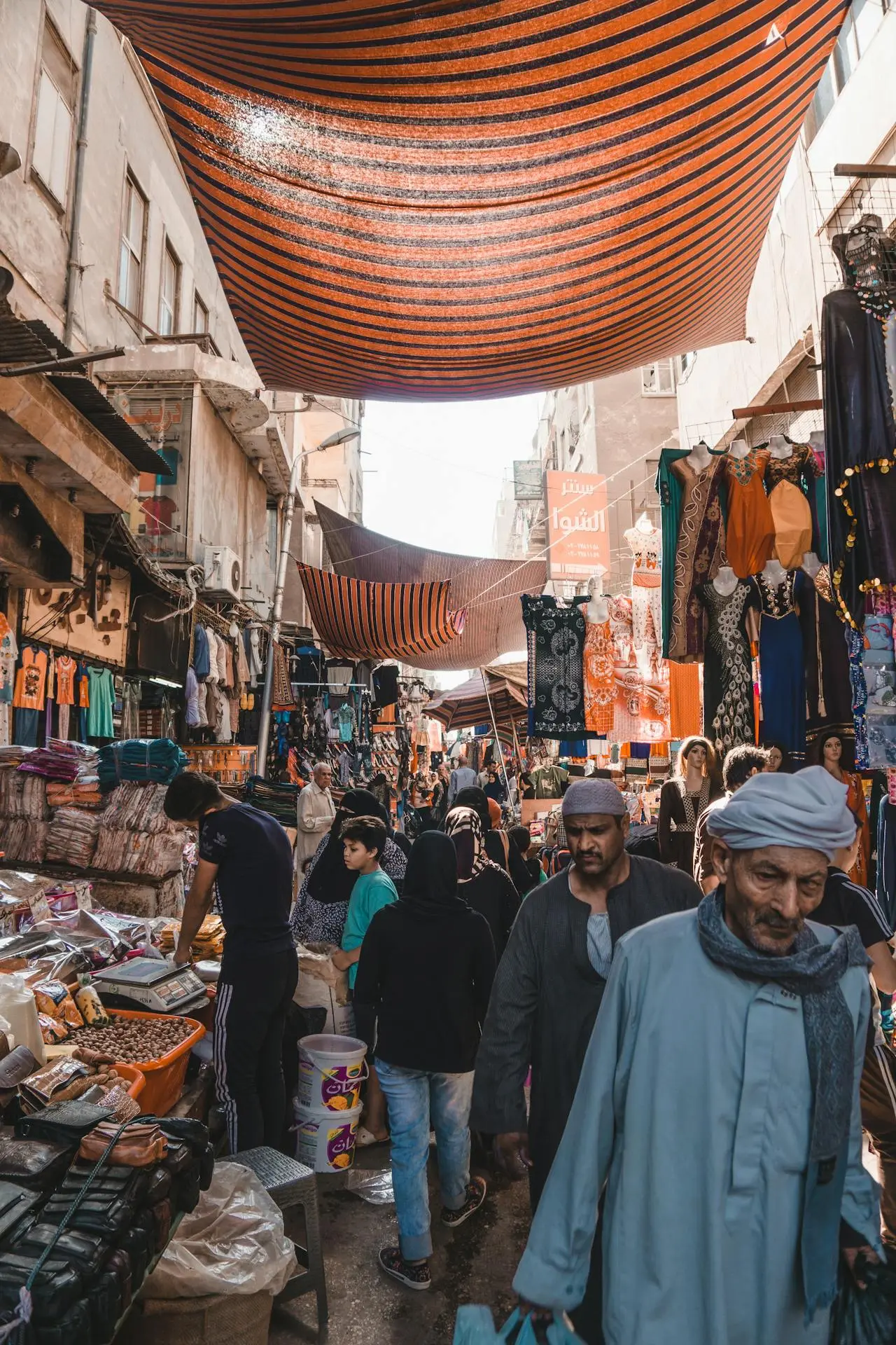 Bustling Cairo market