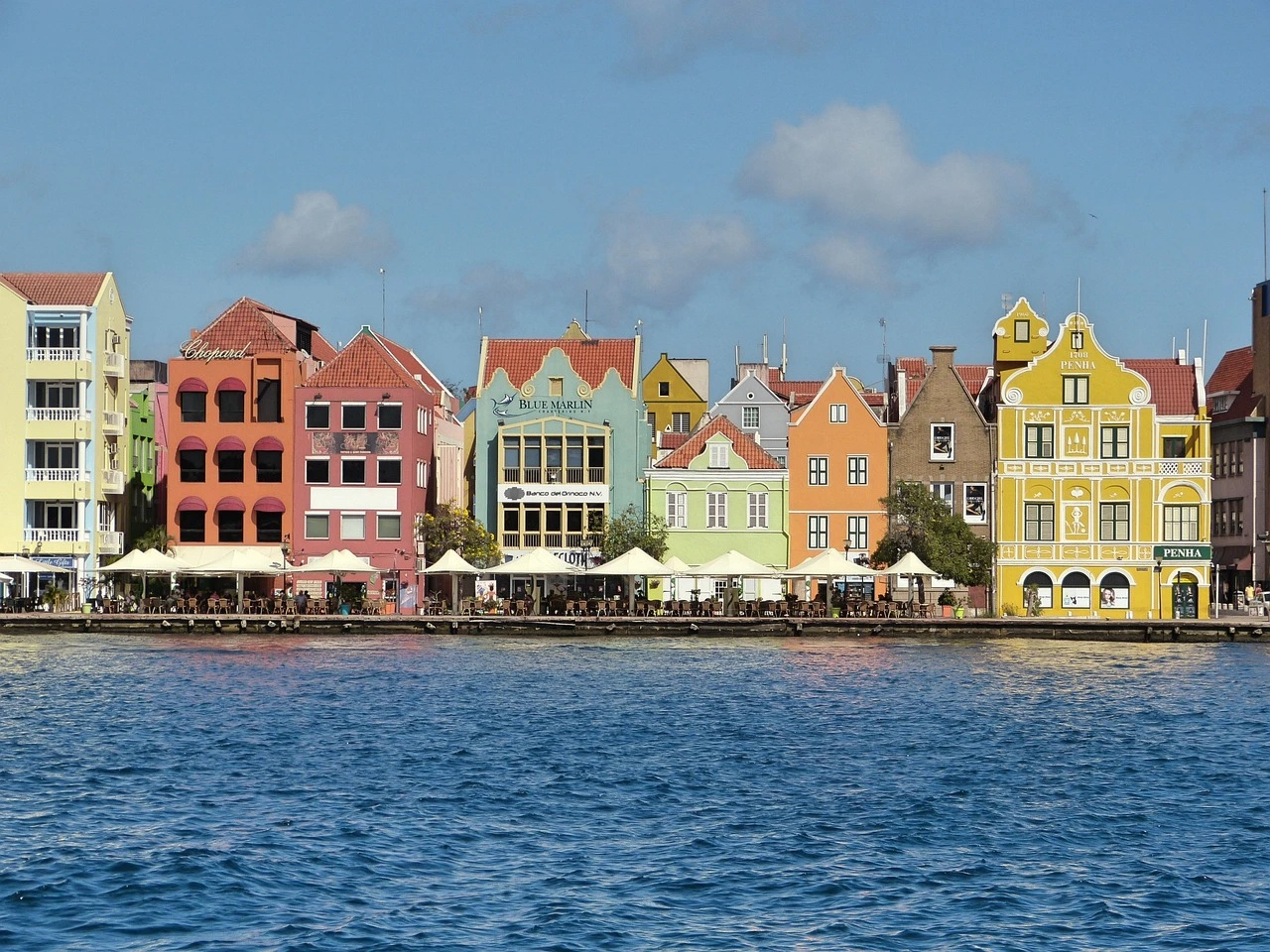 Colorful waterfront buildings of Willemstad