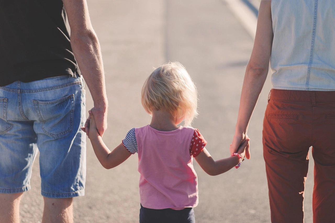 Family with Little Girl during a cultural journey