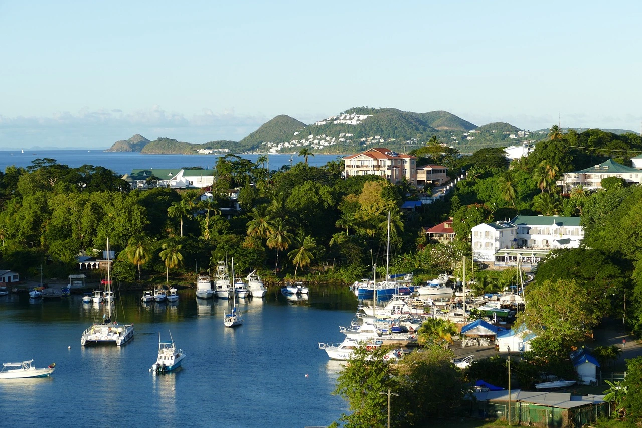 Harbor in castries