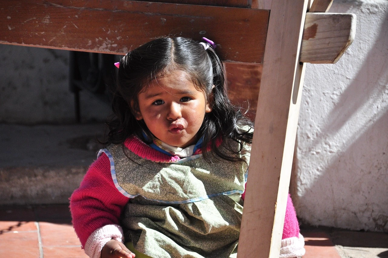 A little girl on the street of peru featured