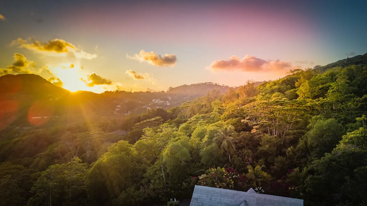 Mountainous landscape in Seychelles featured