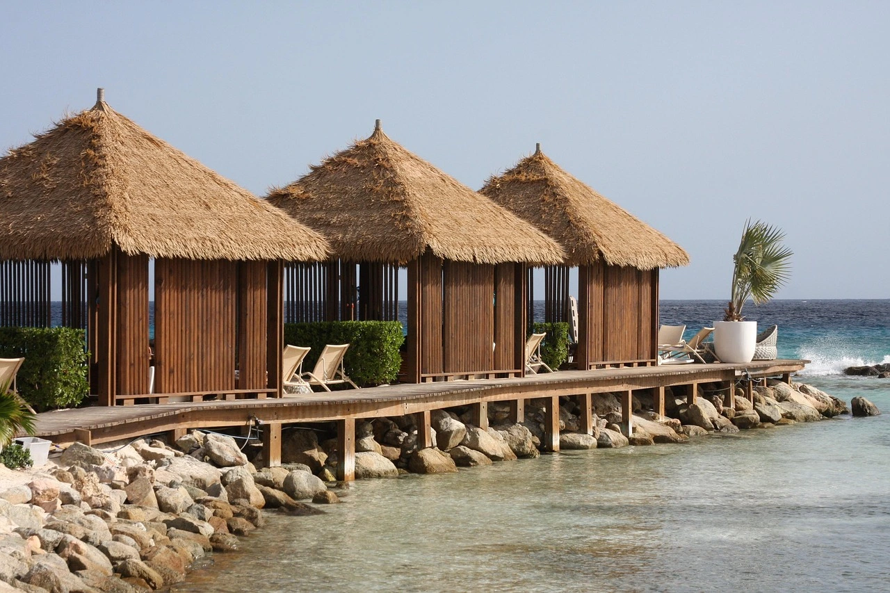 The private cabanas at the Renaissance Wind Creek Aruba Resort featured