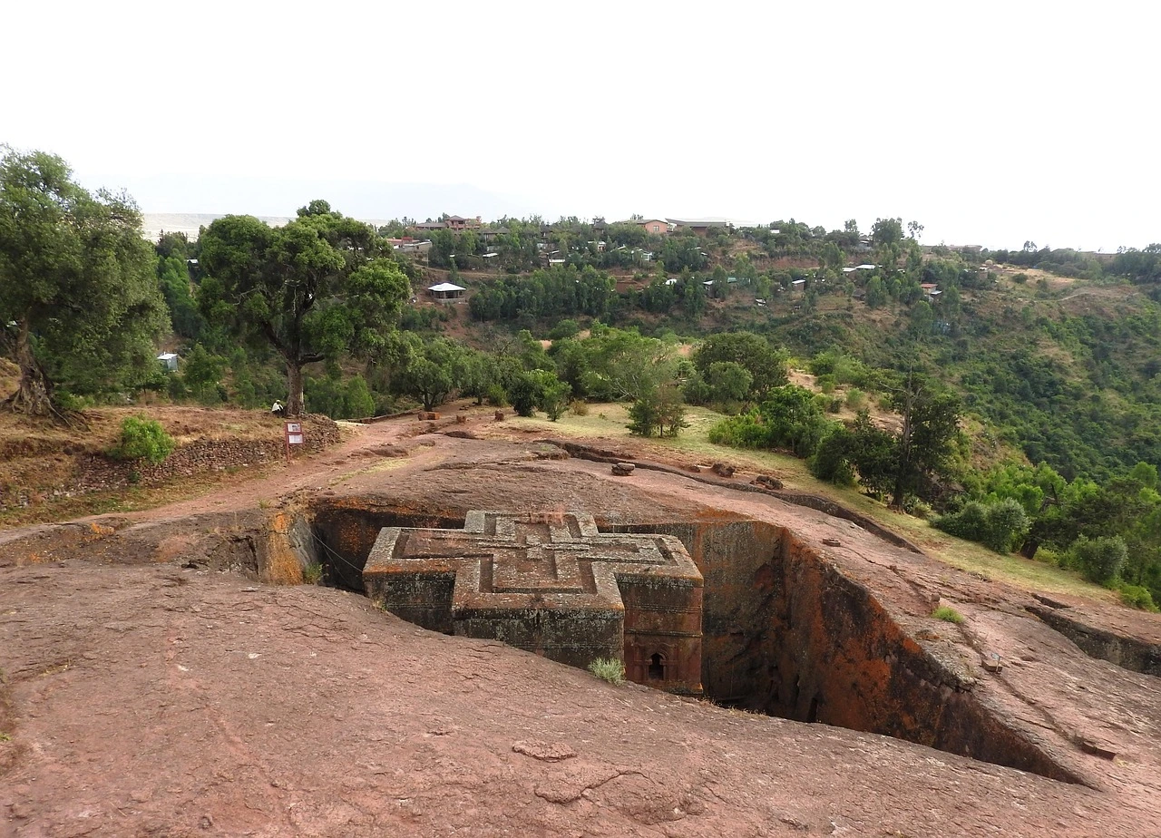 The rock-hewn church of Bete Giyorgis for a destination guide