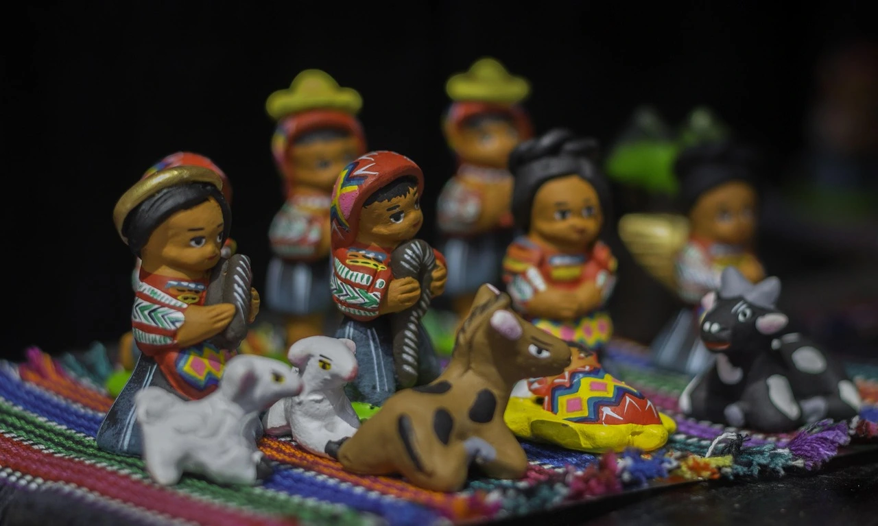 Traditional Christmas decoration in Guatemala featured