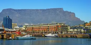 View of Table Mountain in South Africa for a destination guide