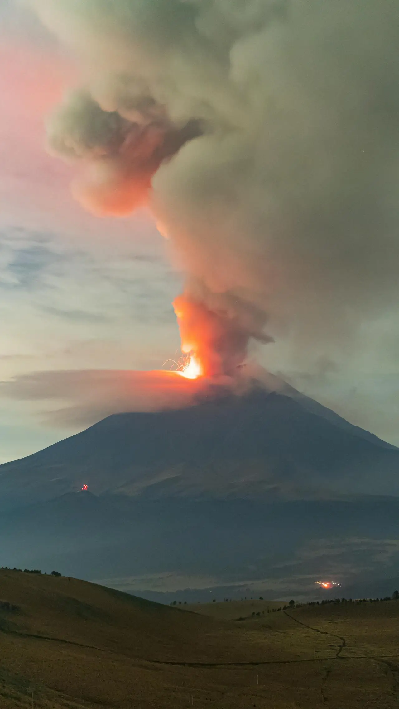 Volcano eruption for a destination guide