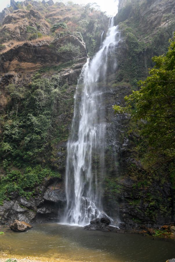 Wli Waterfalls in the Volta Region of Ghana, the highest waterfall in West Africa and a popular nature travel destination