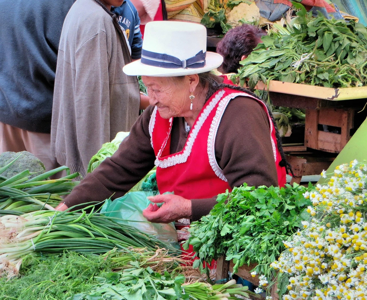Woman is an indigenous vendor