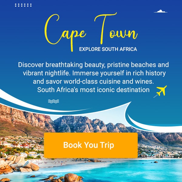 Banner showing Cape Town of South Africa