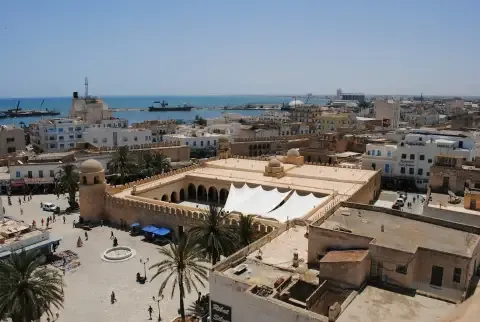 Aerial view of Sousse, Tunisia