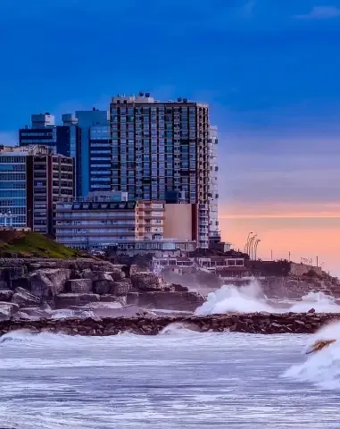 Coastline of Mar del Plata Argentina featured