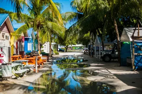 Street scene in Barbados featured