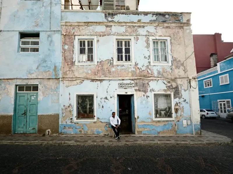 Blue building, Mindelo