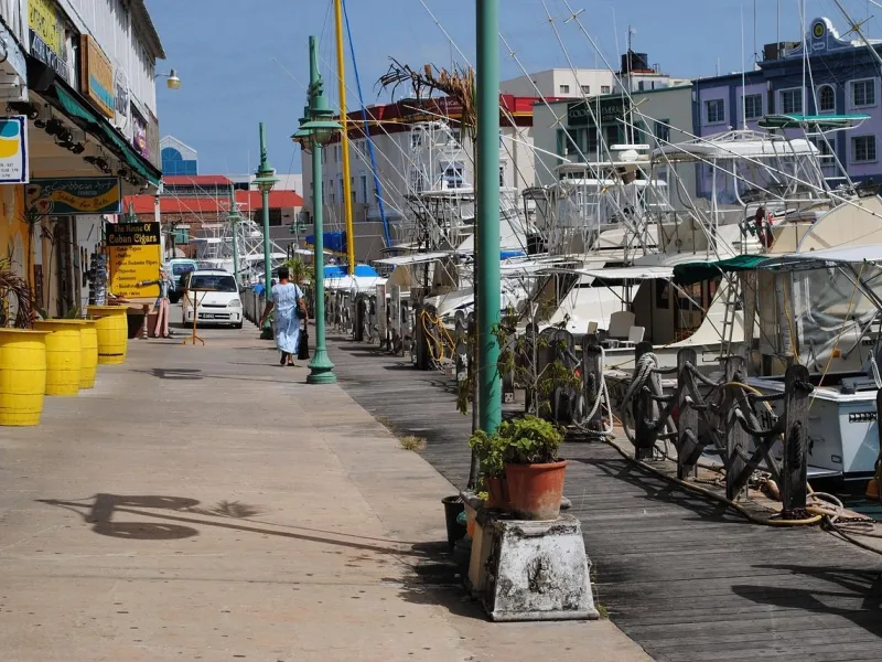 Boardwalk area of Bridgetown, Barbados