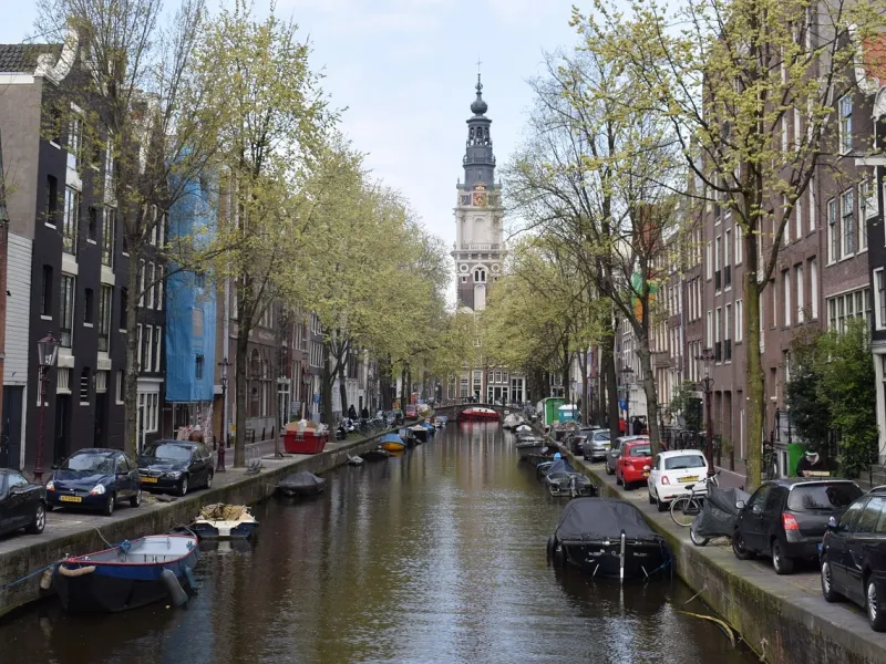 Canal in Amsterdam, Netherlands