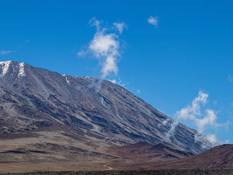 Mount Kilimanjaro, a dormant volcano in Tanzania