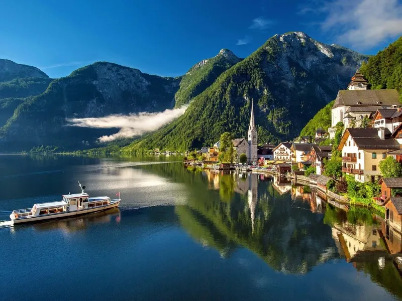 The village of Hallstatt, Austria