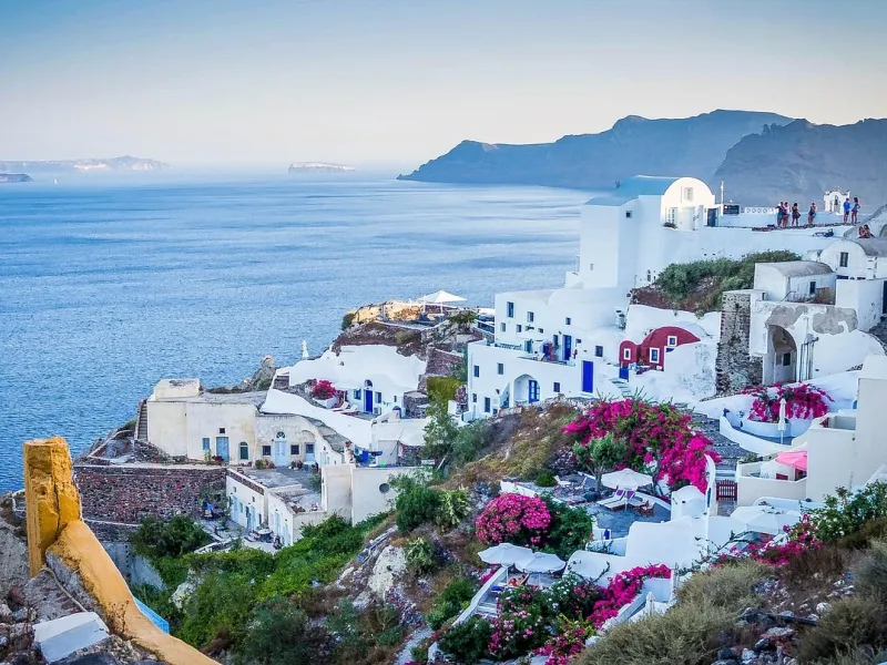 Town of Oia on the island of Santorini, Greece