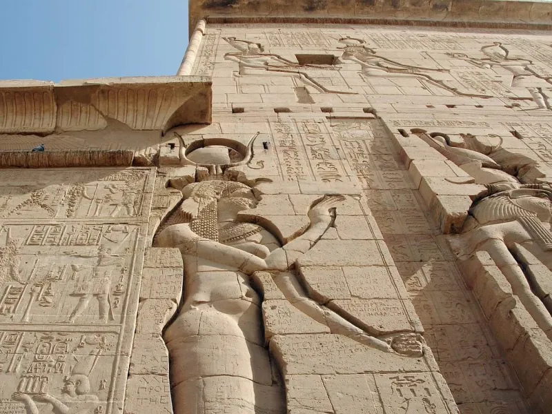 Ancient Egyptian relief for a destination guide
