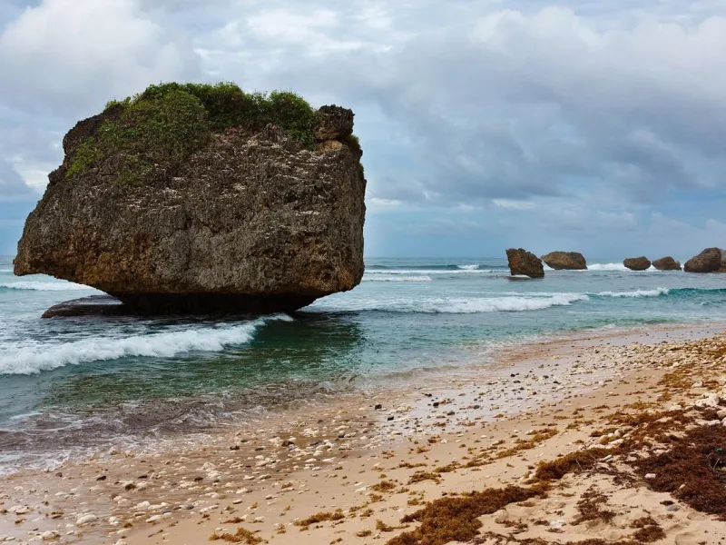Bathsheba Beach on the east coast of Barbados for a destination guide