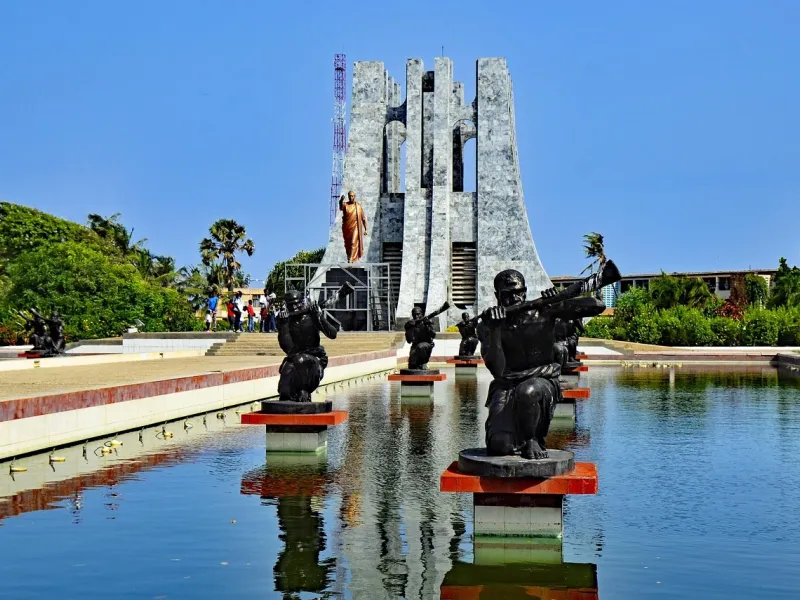 Kwame Nkrumah Memorial Park in Accra, Ghana, a key landmark for cultural tours and Ghana travel experiences