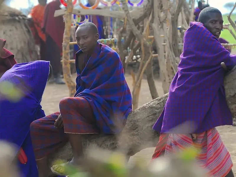 Maasai People during a cultural journey