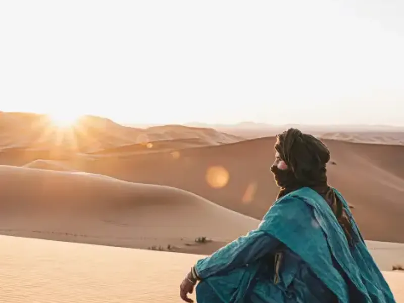 Man on dune