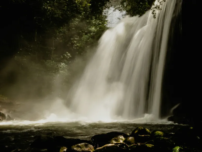 Materuni waterfalls in materuni village during a cultural journey