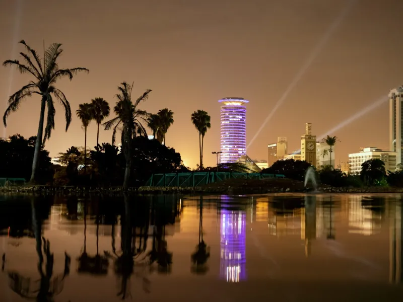 Nairobi Skyline at Night for a destination guide