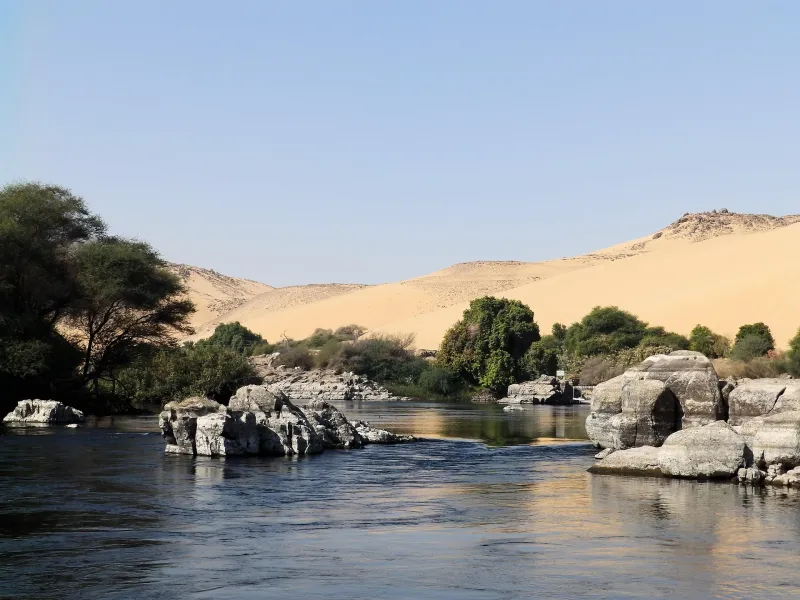 Nile River landscape for a destination guide