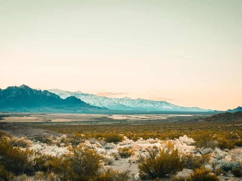 A scebic landscape of a desert valley with mountain in argentina for a destination guide